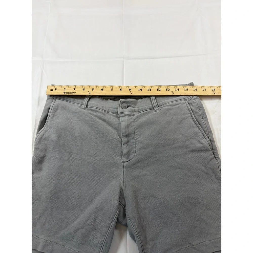 Faherty Brand Mens All Day Shorts Grey Flat Front Casual Beach Size 32